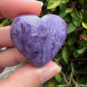 Charoite Heart With Quartz